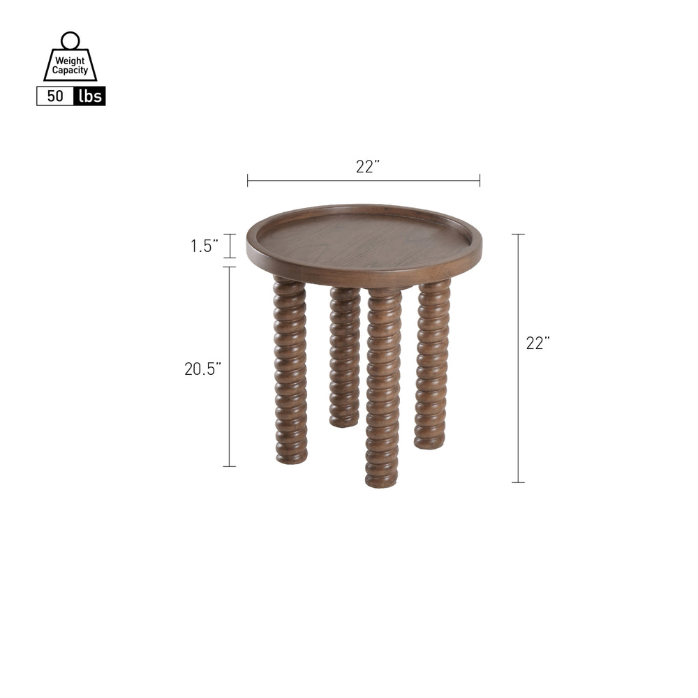 Crellin Side/End Table - Walnut - view 2