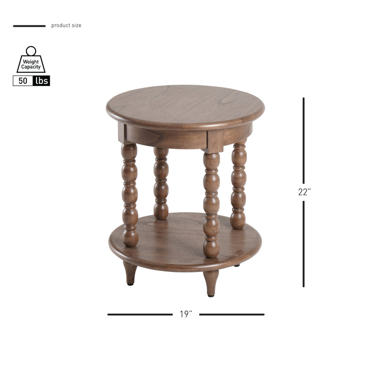 Ensley Side/End Table - Walnut - view 2
