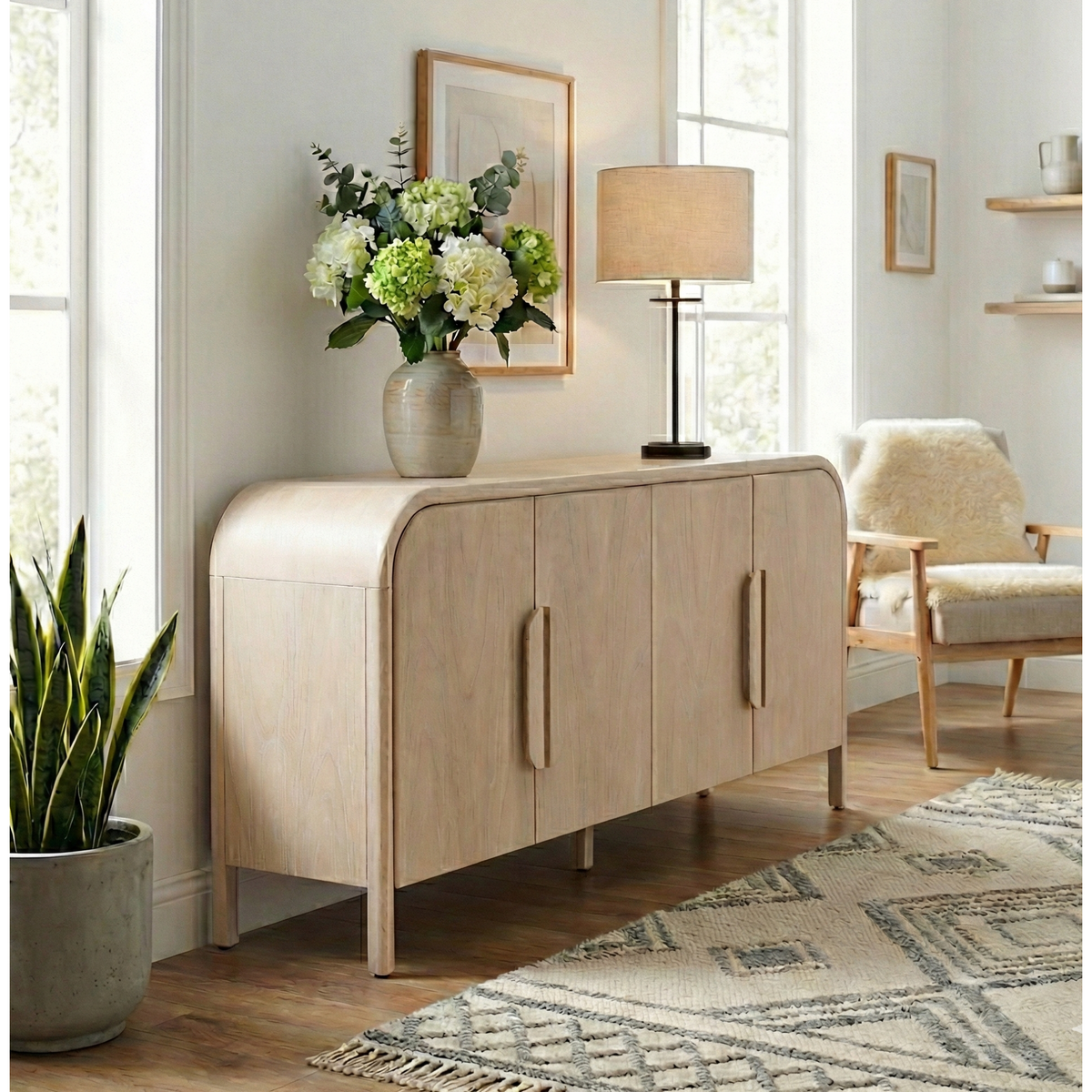 Serenia Buffet/Sideboard 4 Doors - Weathered Sand - view 2