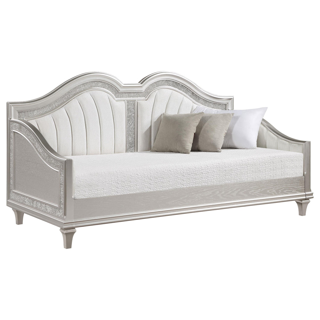 Coaster Furniture 360121 Evangeline Upholstered Twin Daybed Silver Oak