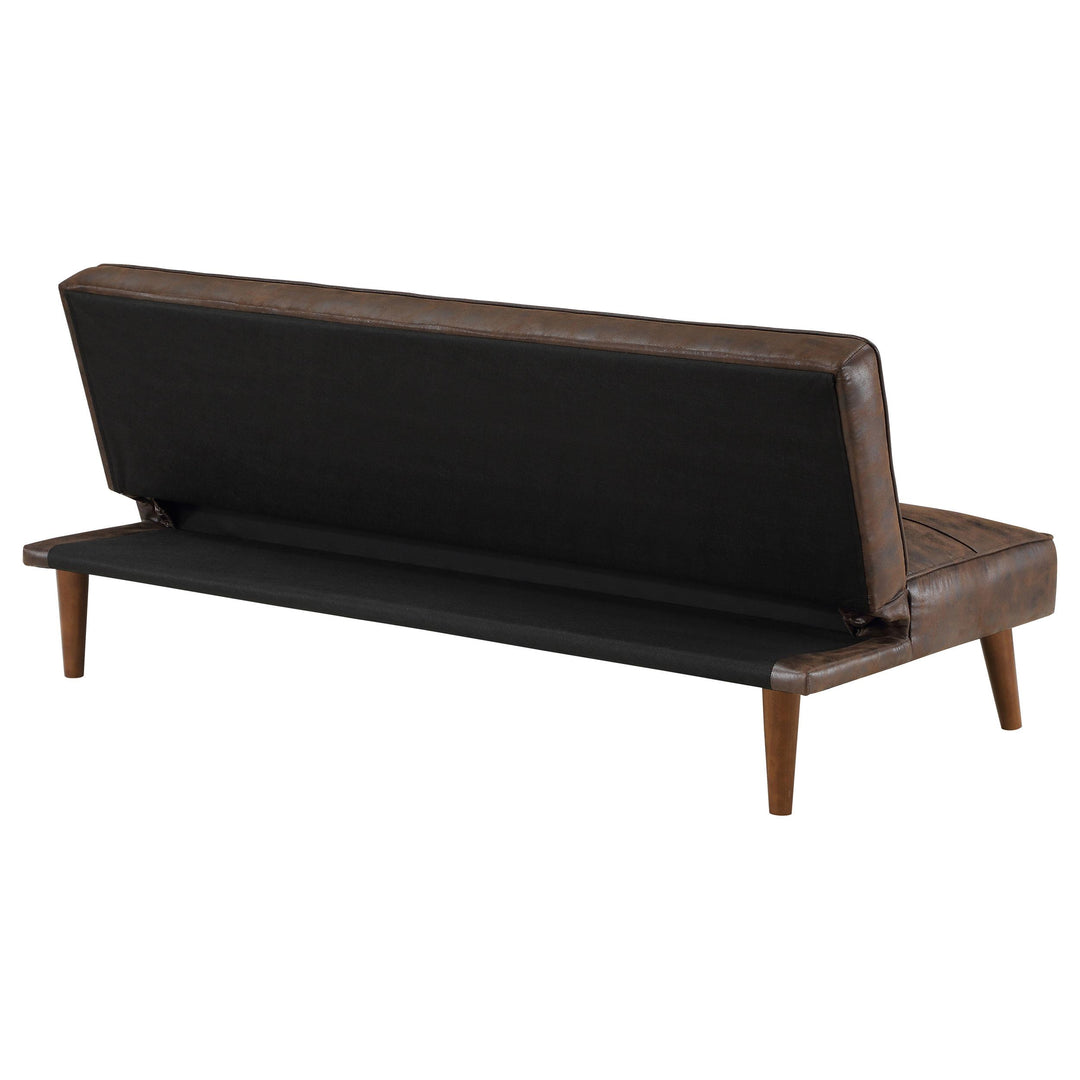 Coaster Furniture 360237 Jenson Upholstered Tufted Convertible Sofa Bed Dark Coffee
