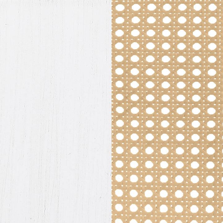 Coaster Furniture 360251KE Lanewood Open Cane Webbing Metal Eastern King Bed White