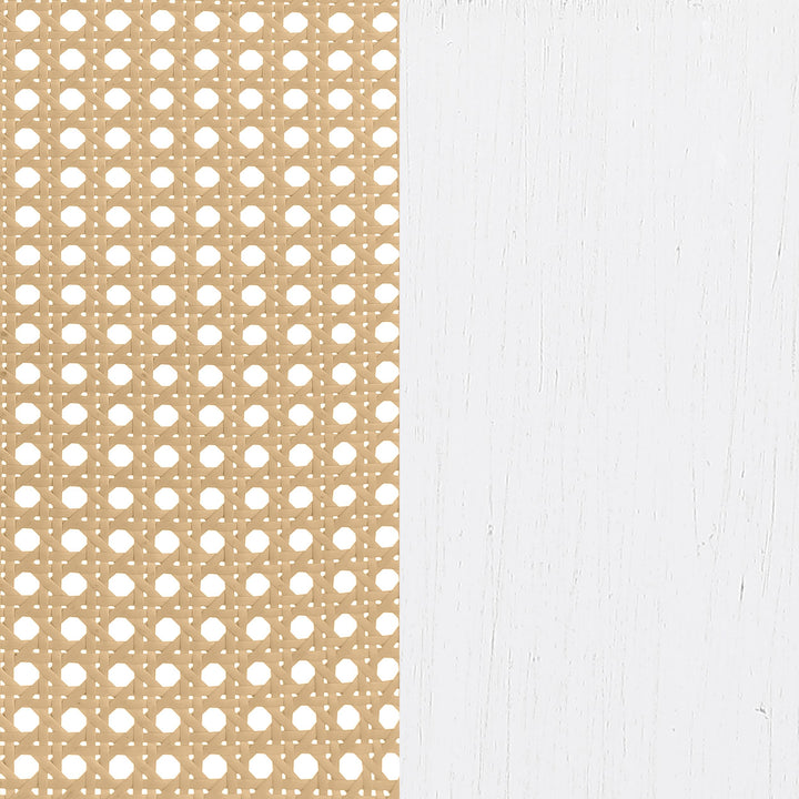 Coaster Furniture 360251Q Lanewood Open Cane Webbing Metal Bed White