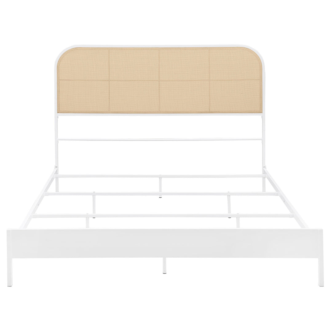 Coaster Furniture 360301Q Amherst Radio Weave Rattan Metal Bed White