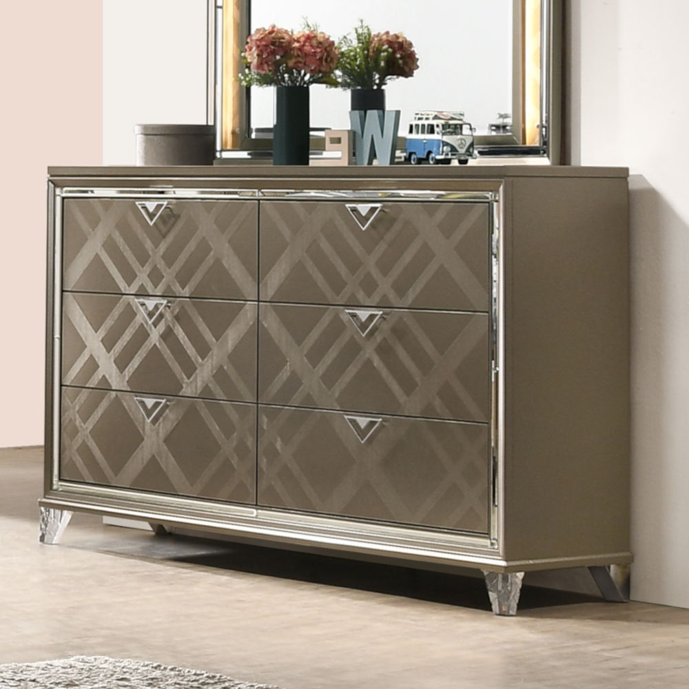 ACME Furniture Skylar Dresser Dark Champagne
