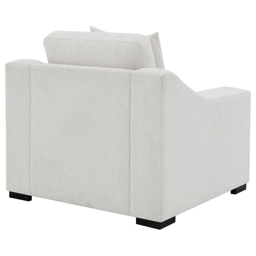 Ashlyn - Fabric Upholstered Track Arm Accent Chair - Sand