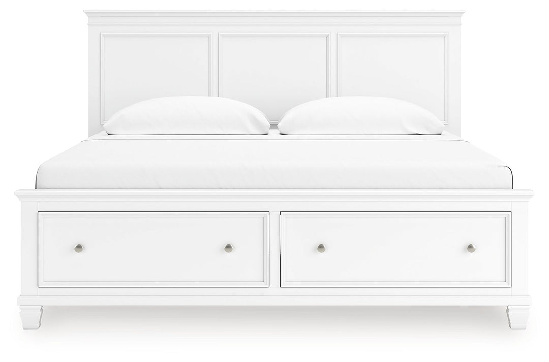 Fortman - King Panel Storage Bed - White by Ashley Furniture product image