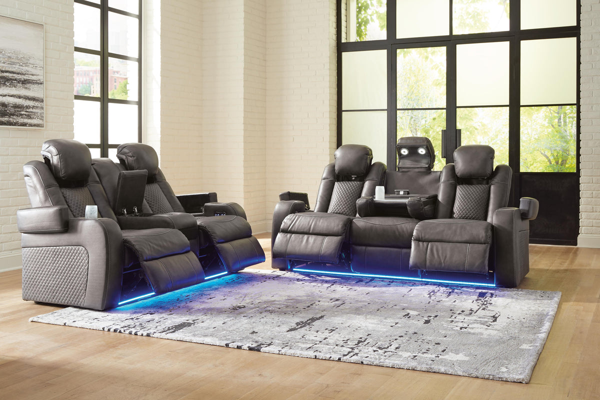 Fyne-Dyme Power Reclining Sofa and Loveseat - Shadow (4)