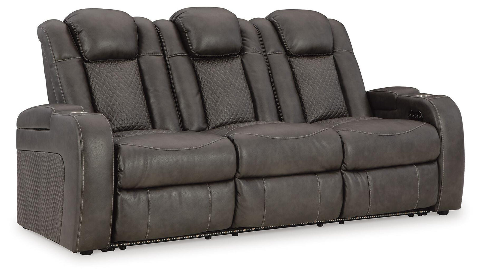 Fyne-Dyme Power Reclining Sofa - Dark Gray (1)