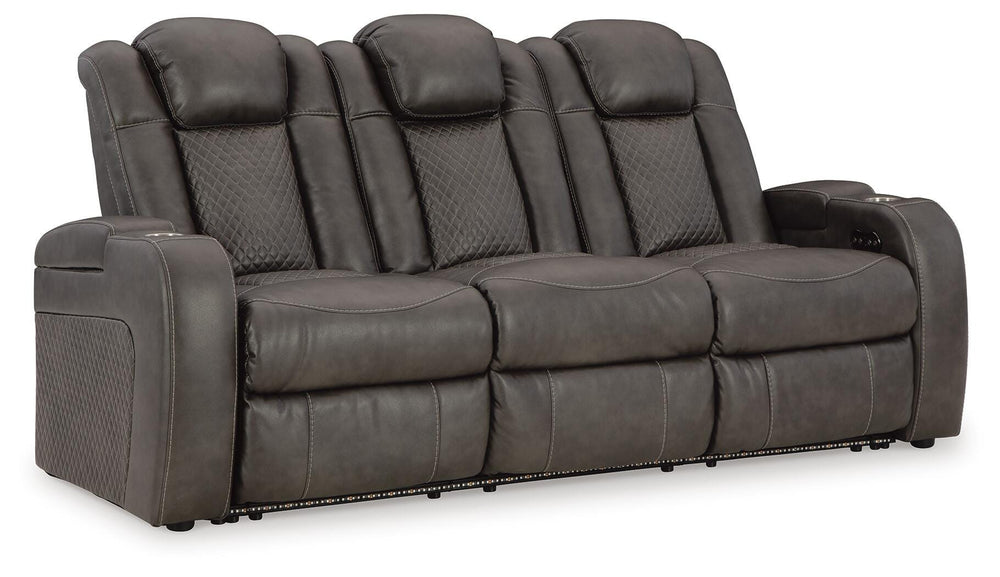 Fyne-Dyme Power Reclining Sofa - Dark Gray (1)