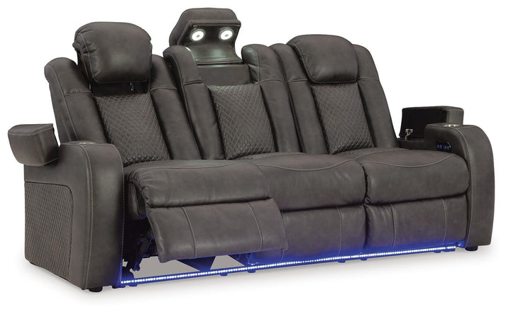 Fyne-Dyme Power Reclining Sofa - Dark Gray (3)