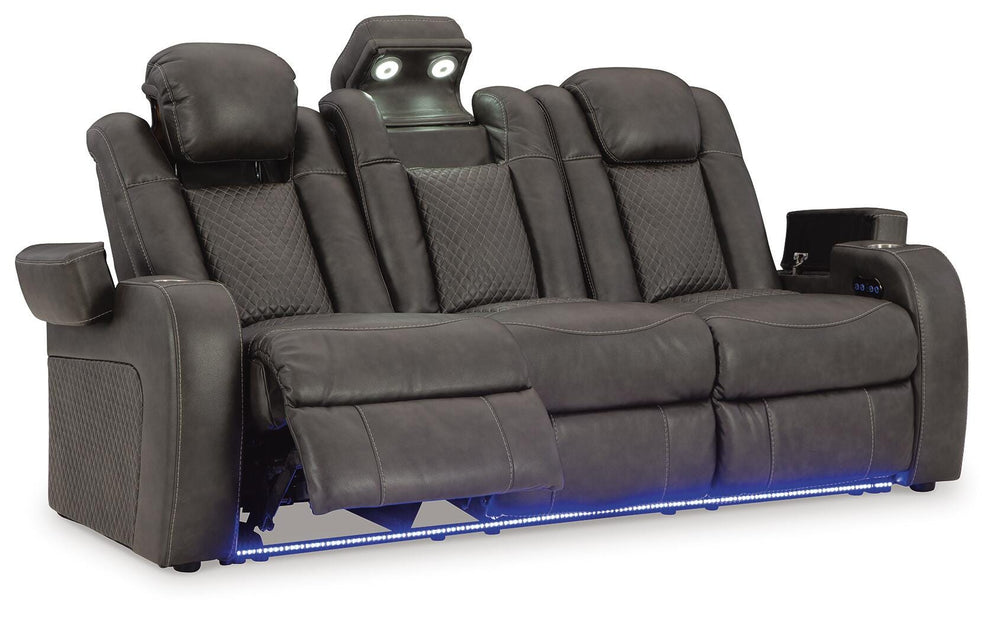 Fyne-Dyme Power Reclining Sofa - Dark Gray (3)