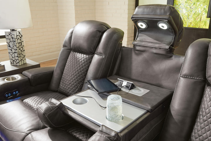 Fyne-Dyme Power Reclining Sofa - Dark Gray (9)