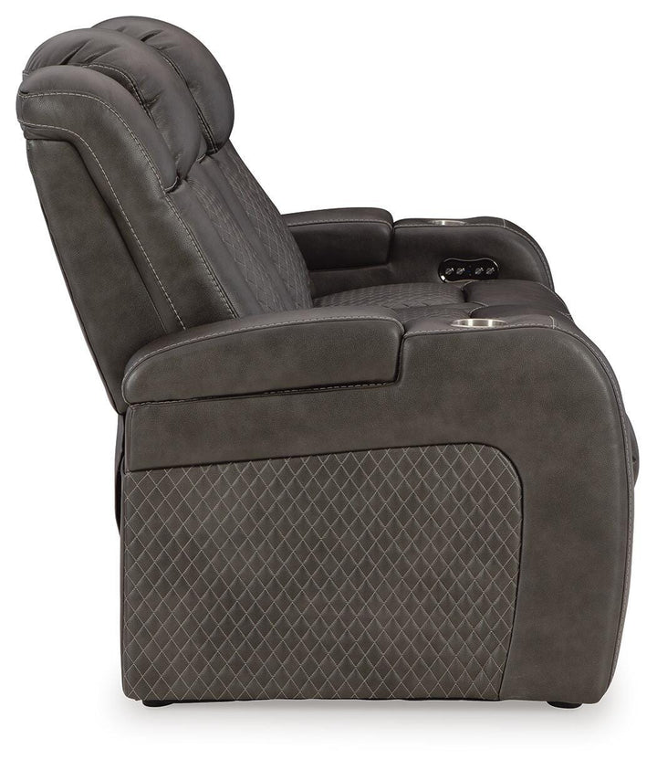 Fyne-Dyme Power Reclining Sofa - Dark Gray (5)