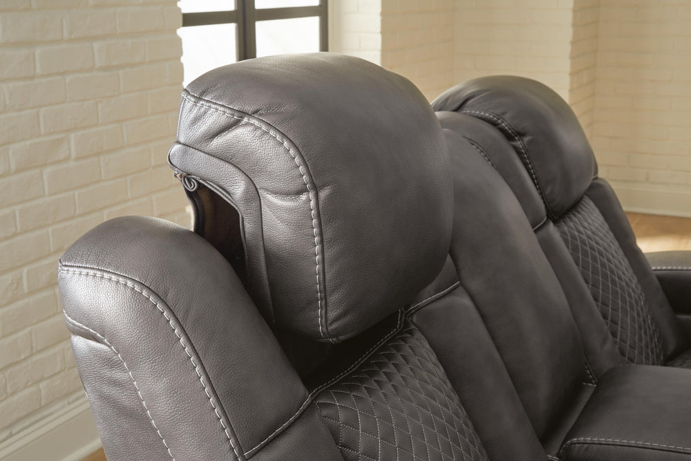 Fyne-Dyme Power Reclining Sofa - Dark Gray (11)