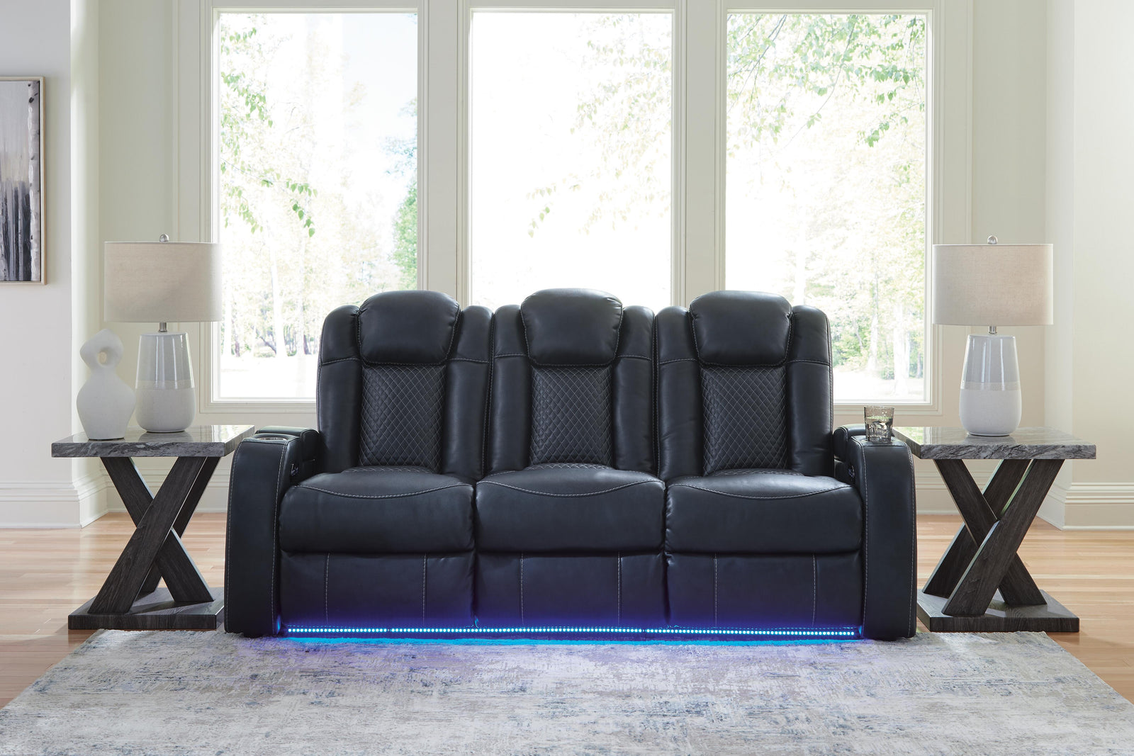 Fyne-Dyme Power Reclining Sofa - Blue (2)