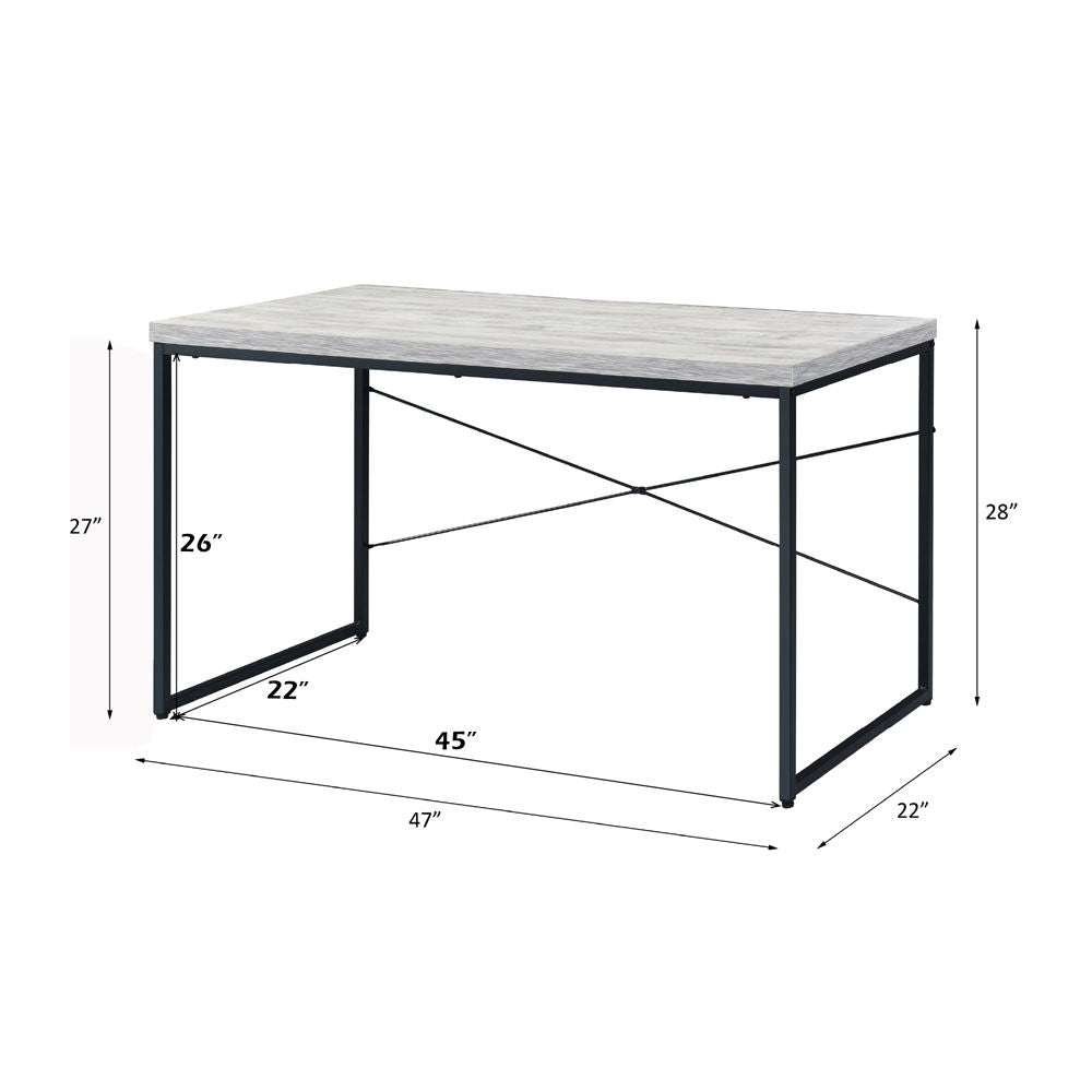 Jurgen - Writing Desk - Antique White & Black