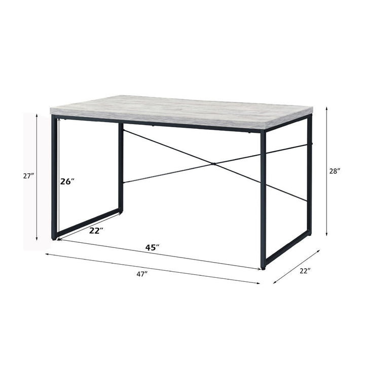 Jurgen - Writing Desk - Antique White & Black