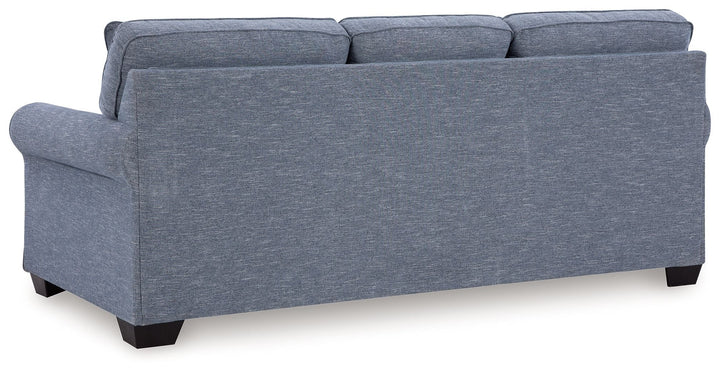 Carissa Manor Performance Fabric Sofa in Light Blue