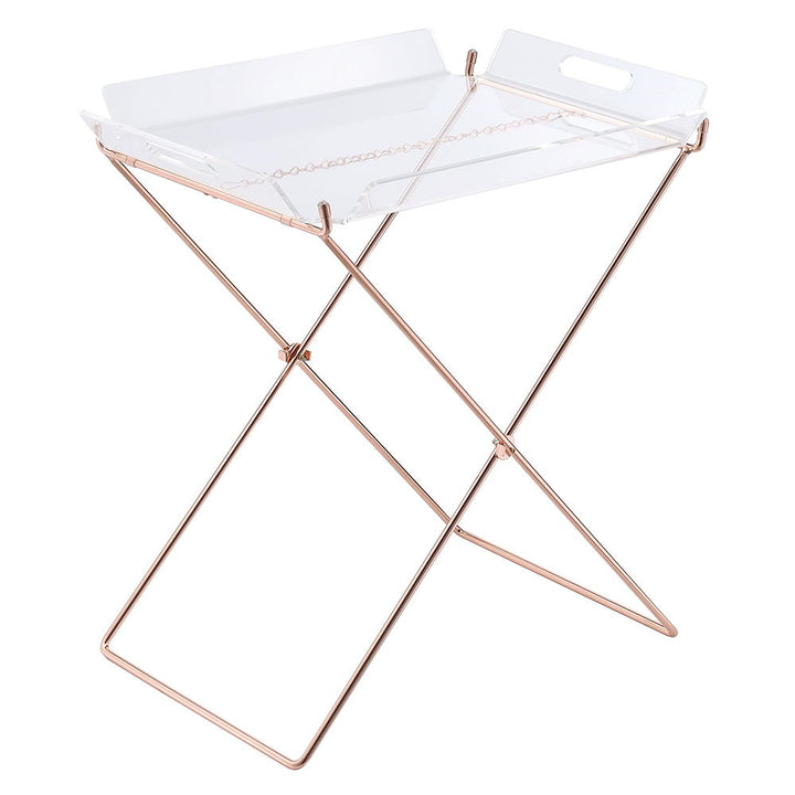 Cercie - Tray Table - Clear Acrylic & Copper