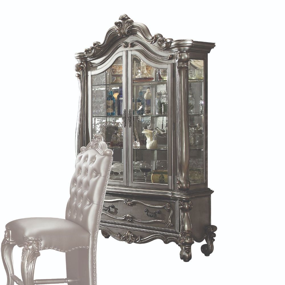 ACME Furniture Versailles Curio Antique Platinum