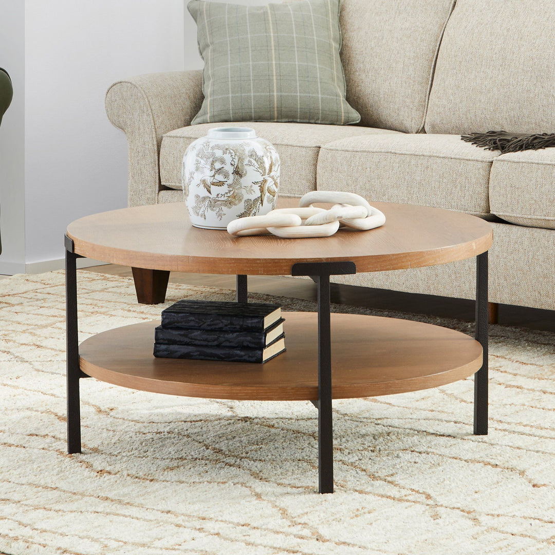 Millwork  Round Coffee Table  Light Brown