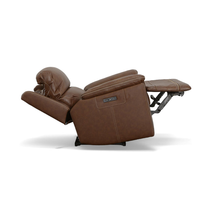 Jackson Leather Power Recliner with Power Headrest in Whiskey