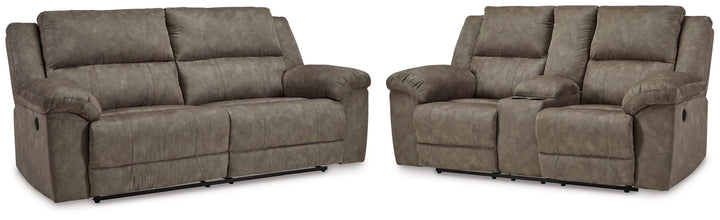 Laresview Reclining Sofa and Loveseat - Fossil (1)