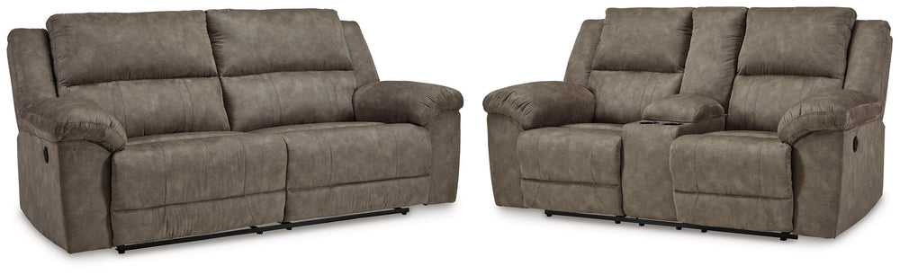 Laresview Reclining Sofa and Loveseat - Fossil (1)