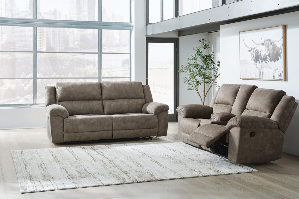 Laresview Reclining Sofa and Loveseat - Fossil (2)