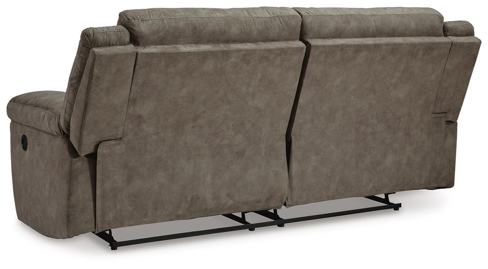 Laresview Reclining Sofa - Dark Brown (6)