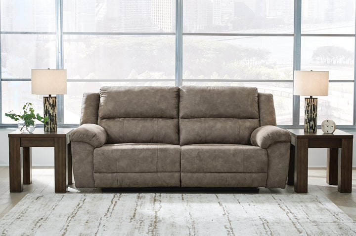 Laresview Reclining Sofa - Dark Brown (2)