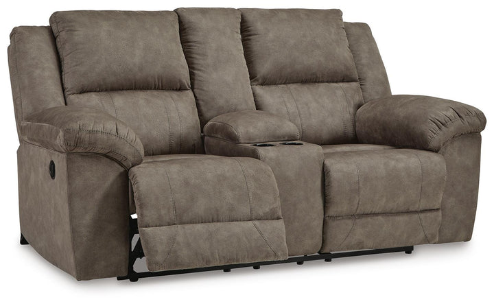 Laresview Reclining Loveseat with Console - Dark Brown (3)