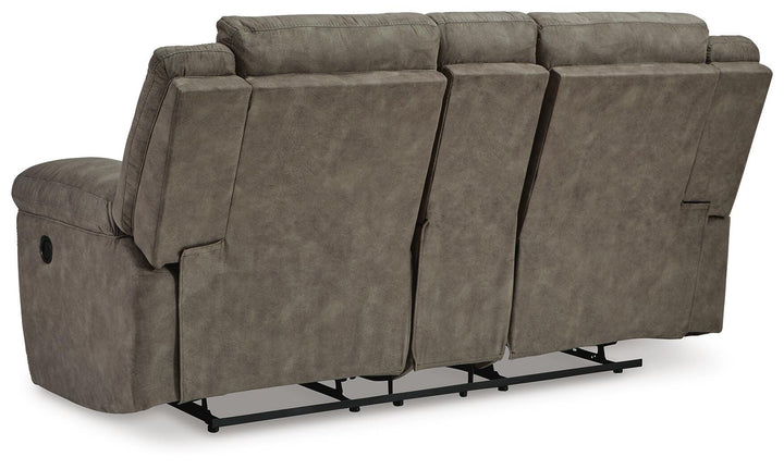 Laresview Reclining Loveseat with Console - Dark Brown (6)