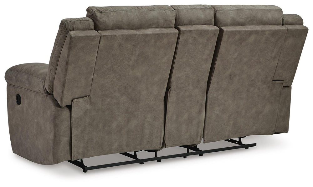 Laresview Reclining Loveseat with Console - Dark Brown (6)