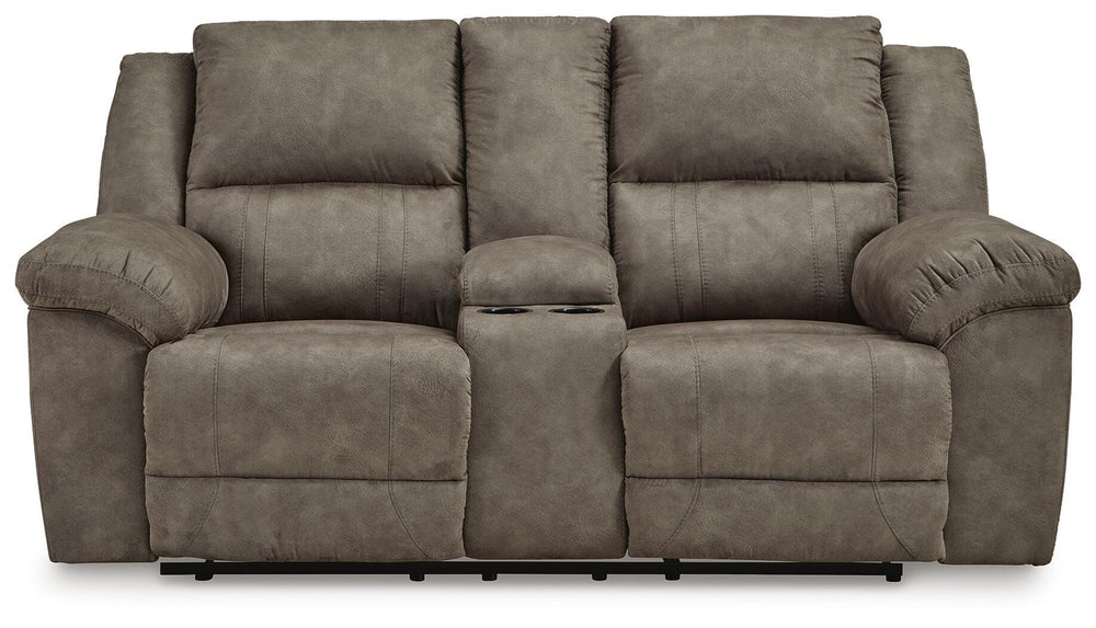 Laresview Reclining Loveseat with Console - Dark Brown (4)