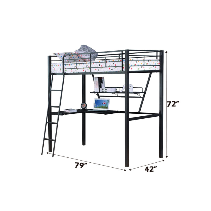 Senon Twin Loft Bed with Desk
