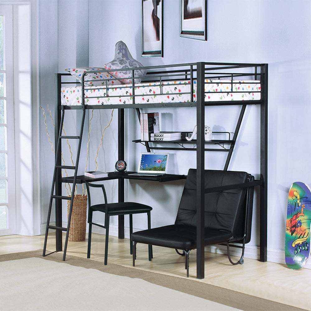 Senon Twin Loft Bed with Desk