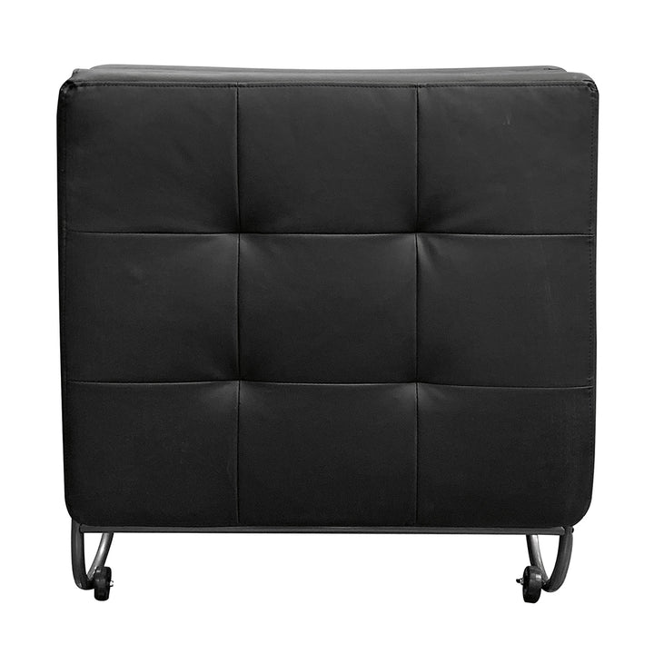 Senon Adjustable Chair (Futon) in Silver &amp; Black Finish