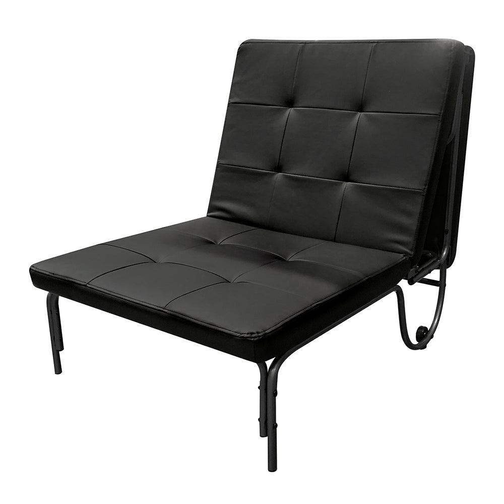 Senon Adjustable Chair (Futon) in Silver & Black Finish