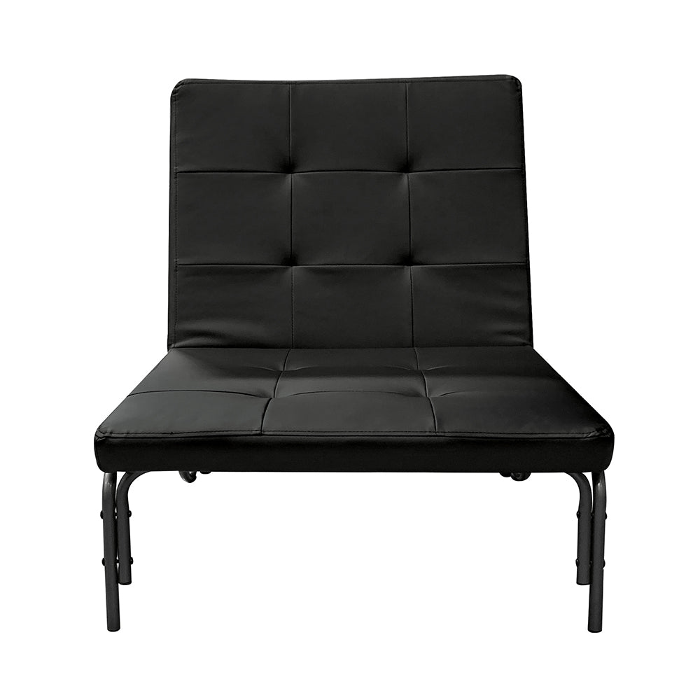 Senon Adjustable Chair (Futon) in Silver & Black Finish