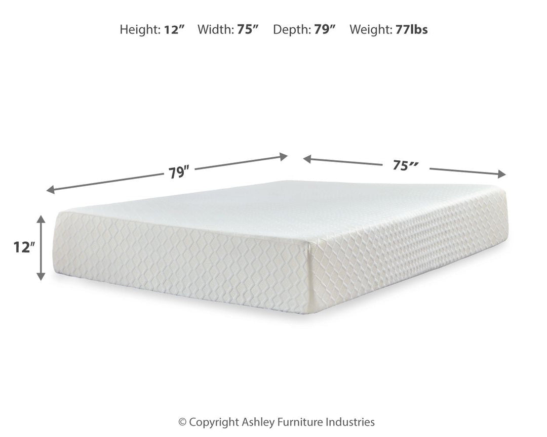 Chime 12 Inch Memory Foam - California King Mattress - 12-inch - White