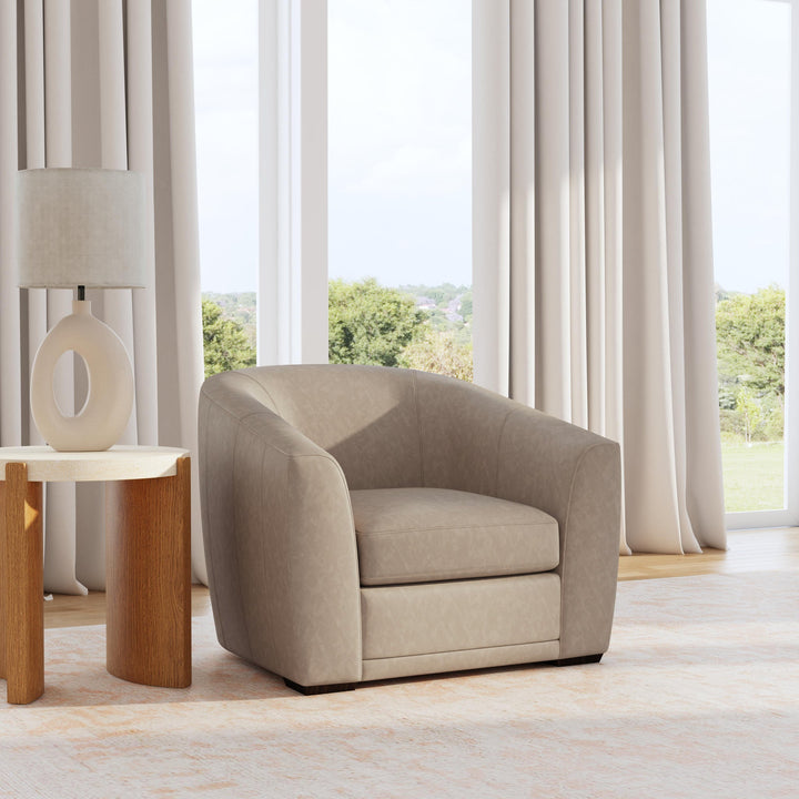 Jewel Fabric &amp; Leather Chair