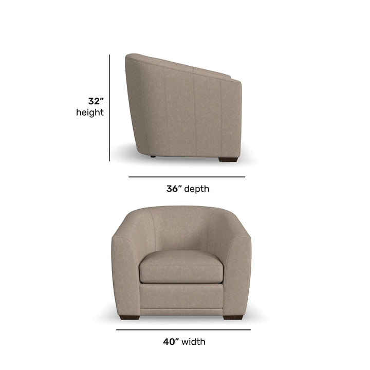 Jewel Fabric &amp; Leather Chair