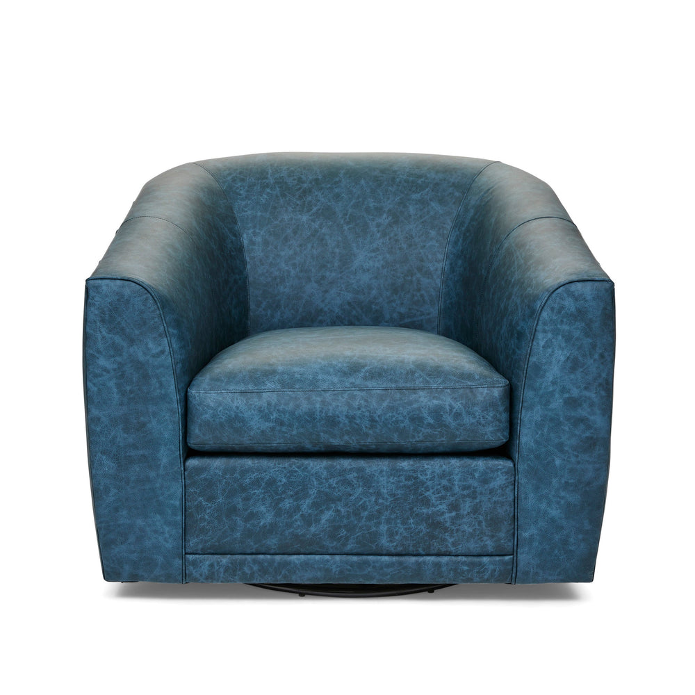 Jewel Fabric & Leather Swivel Chair