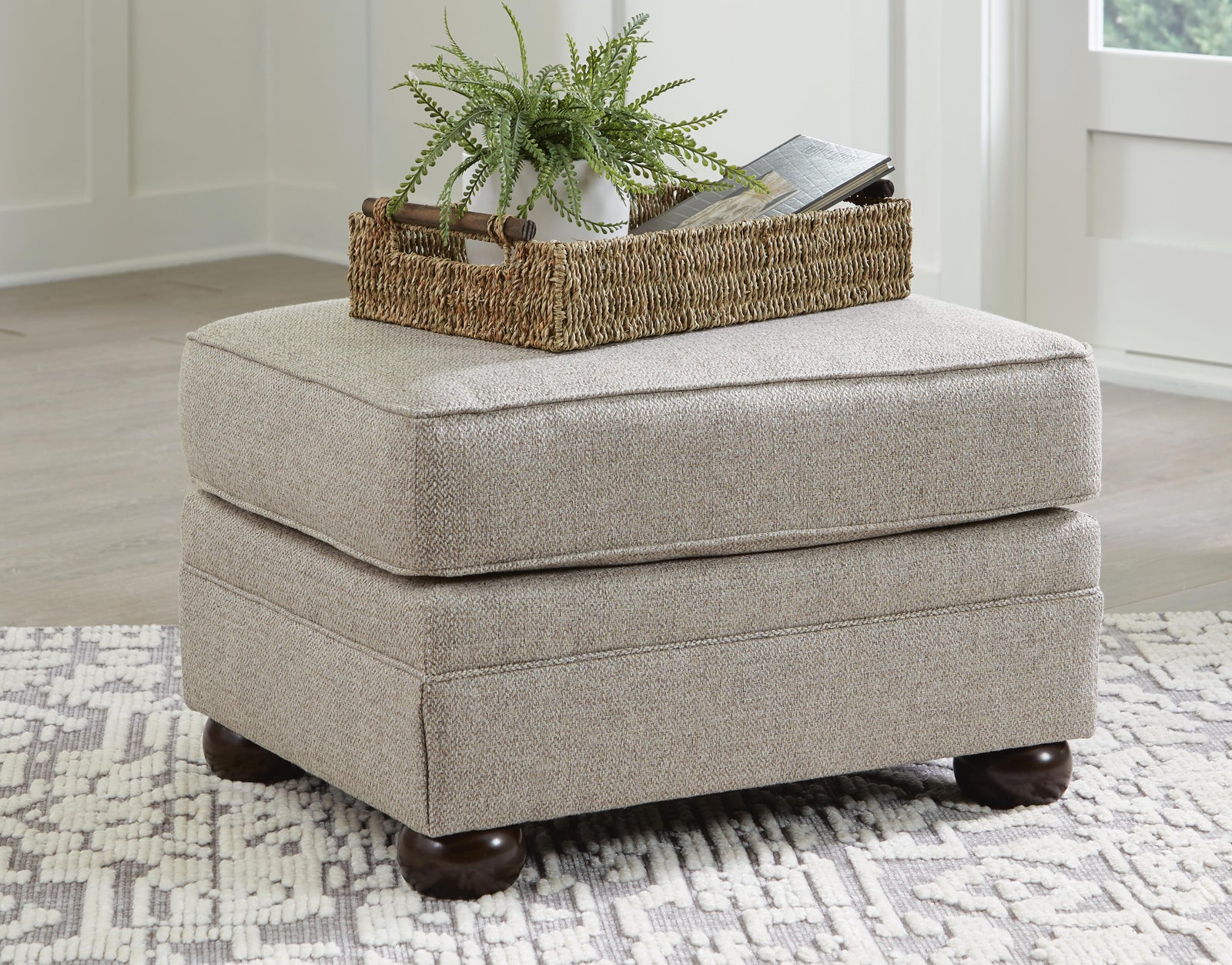 Gaelon Ottoman - Light Brown (2)