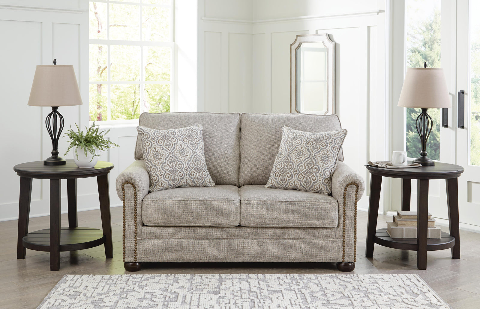 Gaelon Loveseat - Light Brown (2)
