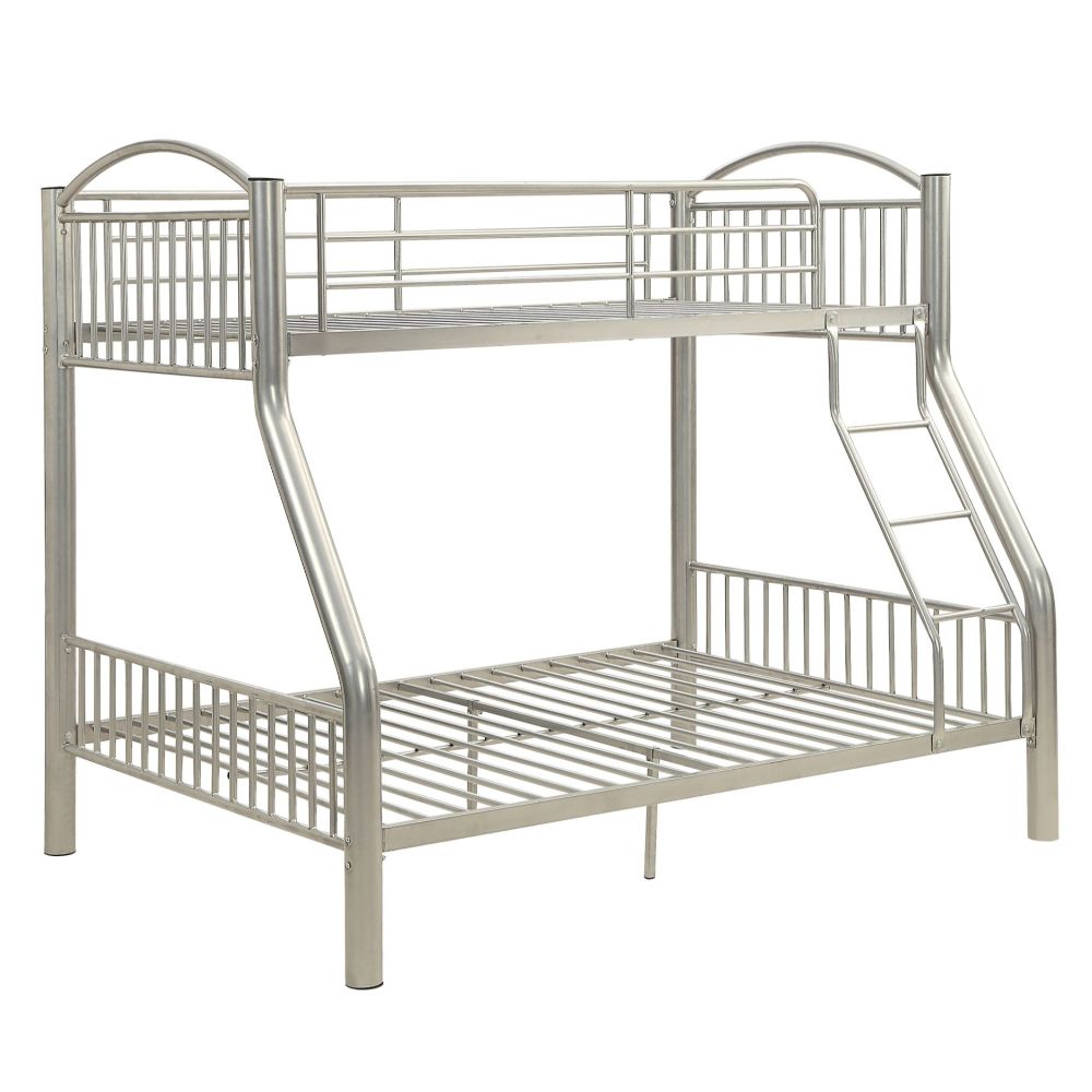 Cayelynn Twin/Full Bunk Bed in Silver
