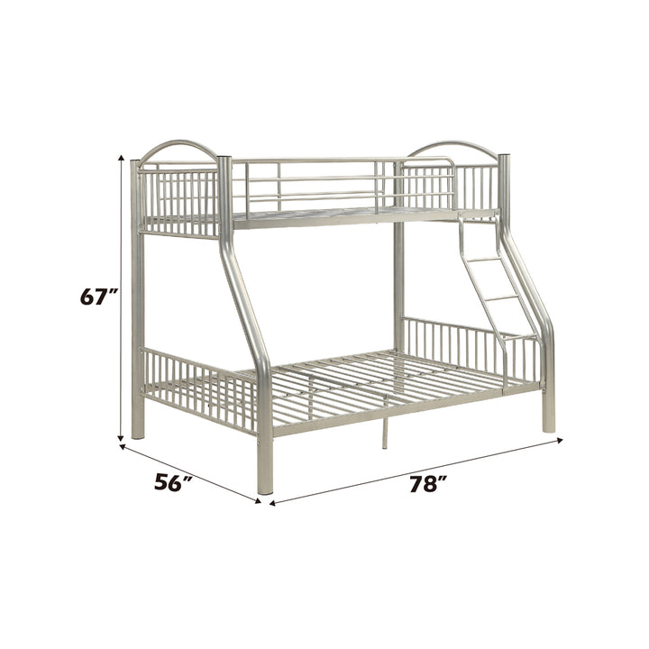 Cayelynn Twin/Full Bunk Bed in Silver - dimensions
