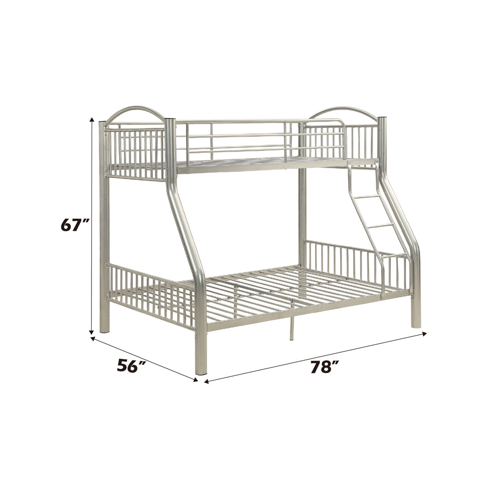 Cayelynn Twin/Full Bunk Bed in Silver - dimensions
